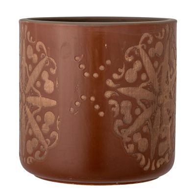 Flower pots - Safio Deco Flowerpot, Brown, Terracotta  - BLOOMINGVILLE MULTIBRAND HOUSE