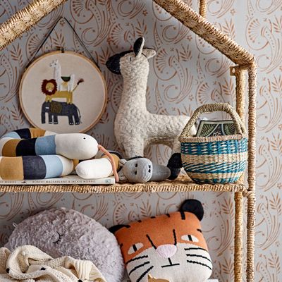 Cushions - Muzamel Cushion, Orange, Cotton OEKO-TEX®  - BLOOMINGVILLE MINI