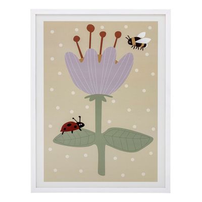 Other wall decoration - Numa Illustration w/ Frame, White, Pine - BLOOMINGVILLE MINI