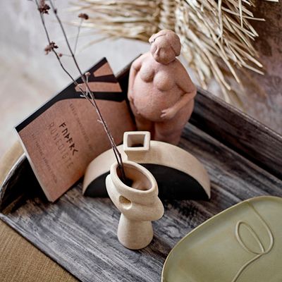 Vases - Ngoie Deco Vase, Nature, Terracotta  - BLOOMINGVILLE MULTIBRAND HOUSE