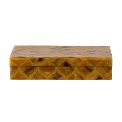 Storage boxes - Limon Box w/Lid, Orange, Resin  - BLOOMINGVILLE