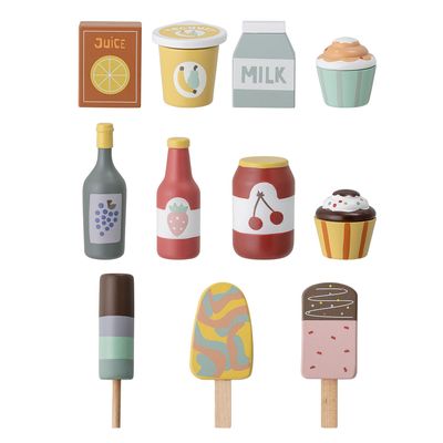 Jouets enfants - Yuliya Set de jeu, aliments, Rouge, FSC®100%, Lotus Set of 11 - BLOOMINGVILLE MINI