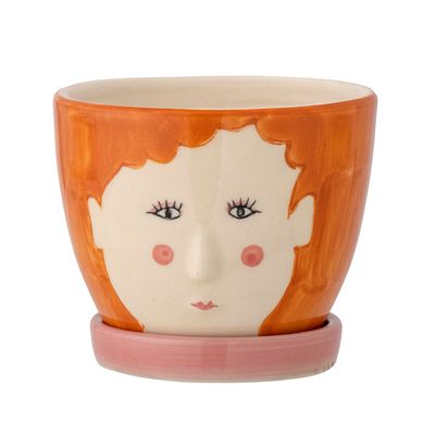 Pots de fleurs - Jaya Pot de fleurs pour support, Orange, Grès - BLOOMINGVILLE MINI