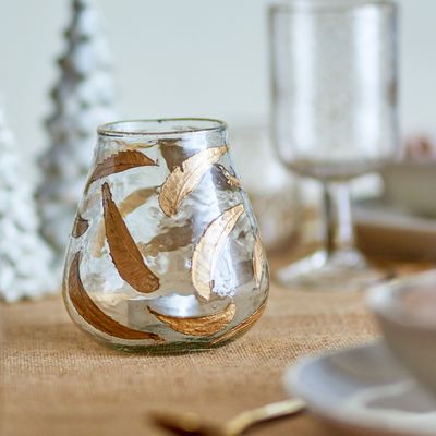 Candlesticks and candle holders - Fidelia Votive, Gold, Recycled Glass  - BLOOMINGVILLE MULTIBRAND HOUSE