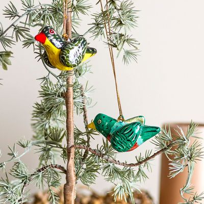 Guirlandes et boules de Noël - Carmela Bibelot, Verte, Papier mâché Set of 2 - BLOOMINGVILLE MULTIBRAND HOUSE