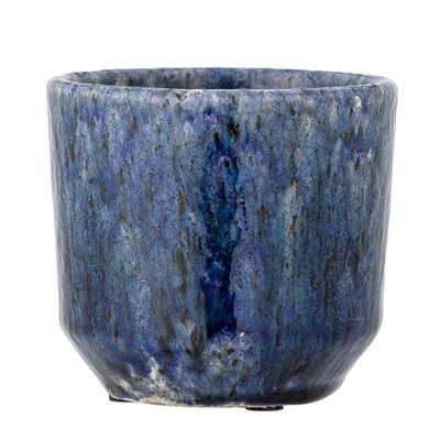 Pots de fleurs - Nilay Pot de fleurs déco, Blue, Terre cuite  - CREATIVE COLLECTION