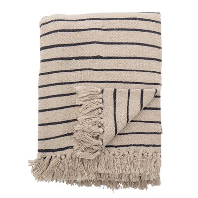 Throw blankets - Eia Throw, Nature, Recycled Cotton  - BLOOMINGVILLE