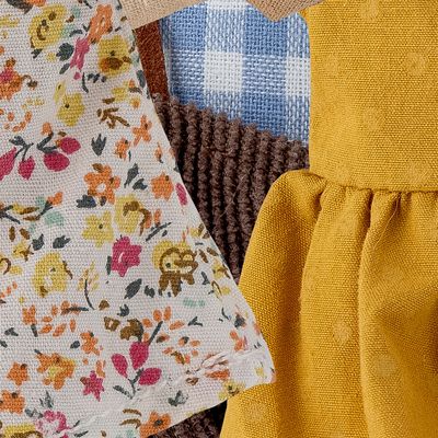 Jouets enfants - Animal friends Poupée, Jaune, Coton Set of 3 - BLOOMINGVILLE MINI