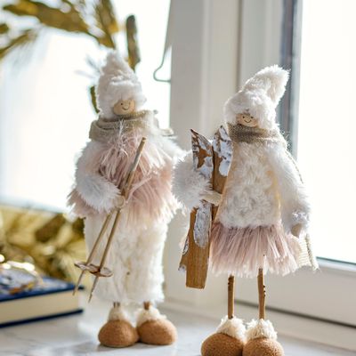 Decorative objects - Sneha Deco, White, Polyester Set of 2 - BLOOMINGVILLE MULTIBRAND HOUSE