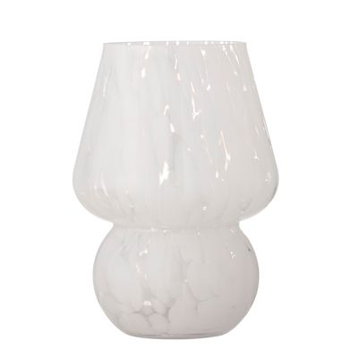 Vases - Halim Vase, White, Glass - BLOOMINGVILLE MULTIBRAND HOUSE