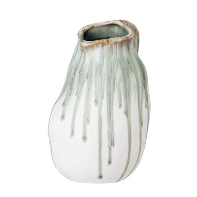 Vases - Link Vase, Green, Stoneware  - CREATIVE COLLECTION
