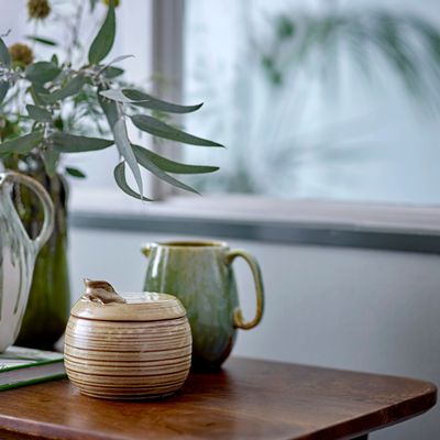 Vases - Link Vase, Green, Stoneware  - CREATIVE COLLECTION