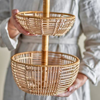 Trays - Gena Etagere, Nature, Rattan  - BLOOMINGVILLE MULTIBRAND HOUSE