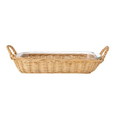 Couverts & ustensiles de cuisine - Mariam Plat au four avec panier, Dégager, Verre - BLOOMINGVILLE MULTIBRAND HOUSE
