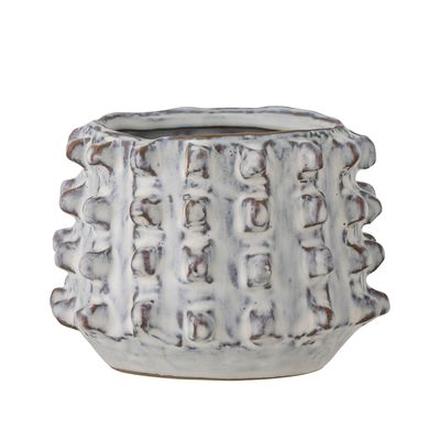 Pots de fleurs - Brena Pot de fleurs, Blanc, Grès - BLOOMINGVILLE MULTIBRAND HOUSE