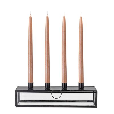 Candlesticks and candle holders - Pelo Advent Candle Holder, Black, Glass - BLOOMINGVILLE MULTIBRAND HOUSE