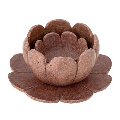 Bougeoirs et photophores - Reiko Photophore, Marron, Marbre Set of 3 - CREATIVE COLLECTION