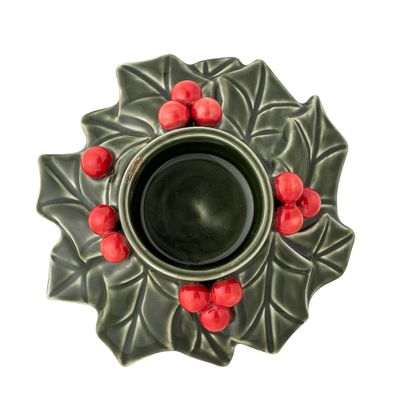 Candlesticks and candle holders - Valentin Candle Holder, Green, Stoneware  - BLOOMINGVILLE MULTIBRAND HOUSE