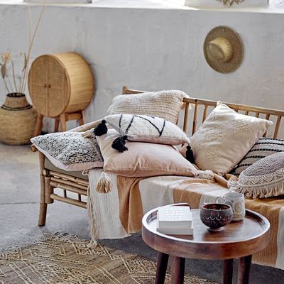 Cushions - Leva Cushion, Nature, Cotton  - BLOOMINGVILLE MULTIBRAND HOUSE