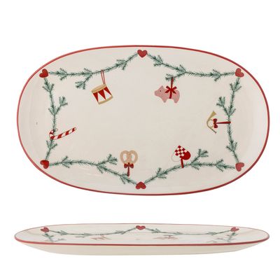 Couverts & ustensiles de cuisine - Yule Assiette de service, Nature, Grès - BLOOMINGVILLE MULTIBRAND HOUSE
