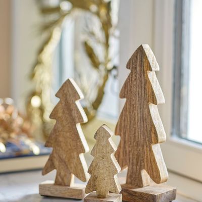 Decorative objects - Louella Deco Tree, Nature, Mango Set of 3 - BLOOMINGVILLE MULTIBRAND HOUSE