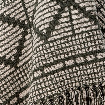 Plaids - Gutte Plaid, Verte, Coton recyclé  - BLOOMINGVILLE MULTIBRAND HOUSE