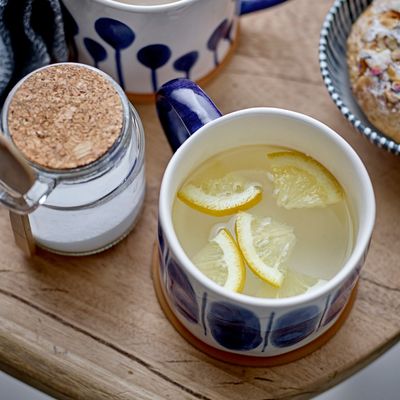 Tasses et mugs - Linora Mug, Blue, Grès Set of 3 - CREATIVE COLLECTION