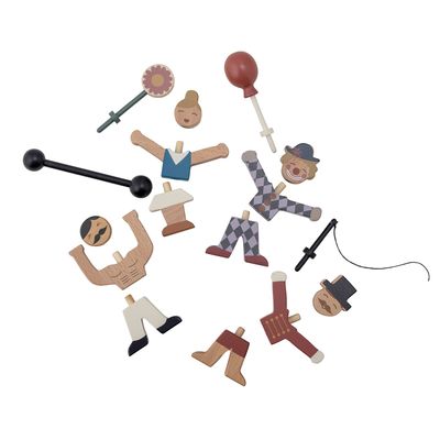 Jouets enfants - Rossaio Jouet d'activité, Rouge, FSC®100%, Beech Set of 16 - BLOOMINGVILLE MINI