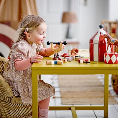 Toys - Rossaio Activity Toy, Red, FSC®100%, Beech Set of 16 - BLOOMINGVILLE MINI