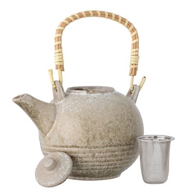 Kitchen utensils - Razan Teapot, Nature, Stoneware  - BLOOMINGVILLE MULTIBRAND HOUSE