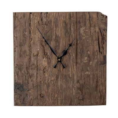 Clocks - Sarai Wall Clock, Brown, Reclaimed Wood  - CREATIVE COLLECTION