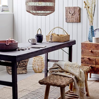 Horloges - Sarai Horloge murale, Marron, Bois de récupération  - CREATIVE COLLECTION