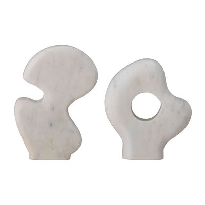 Objets de décoration - Laki Déco, Blanc, Marbre Set of 2 - BLOOMINGVILLE MULTIBRAND HOUSE