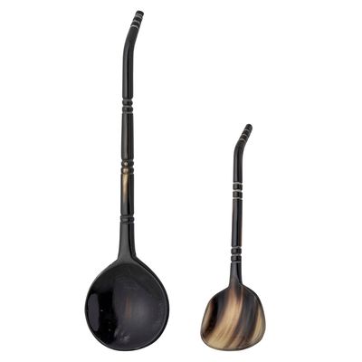 Kitchen utensils - Avelin Spoon, Nature, Horn Set of 2 - BLOOMINGVILLE MULTIBRAND HOUSE