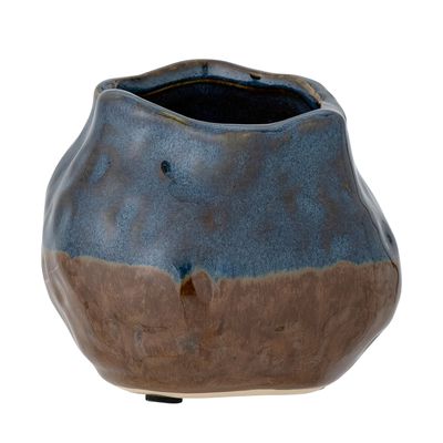 Vases - Lotti Vase, Blue, Ceramic  - CREATIVE COLLECTION