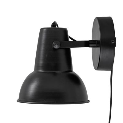 Wall lamps - Nikos Wall Lamp, Black, Metal  - BLOOMINGVILLE