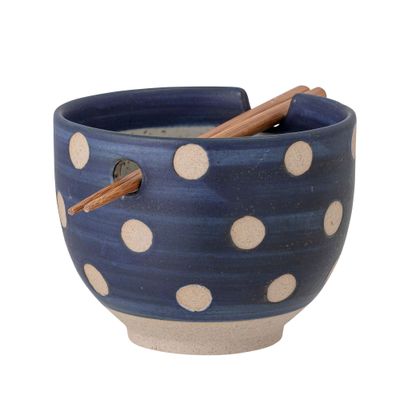 Bols - Masami Bol avec des baguettes, Blue, Grès Set - BLOOMINGVILLE MULTIBRAND HOUSE