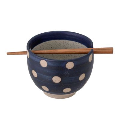 Bols - Masami Bol avec des baguettes, Blue, Grès Set - BLOOMINGVILLE MULTIBRAND HOUSE