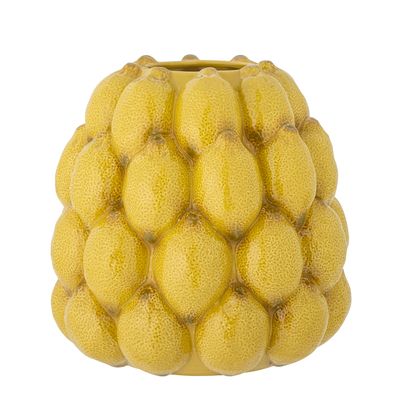 Vases - Limone Vase, Yellow, Stoneware  - CREATIVE COLLECTION