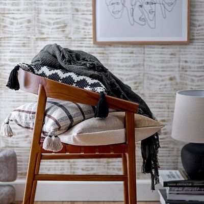 Coussins - Ebna Coussin, Nature, Coton recyclé  - BLOOMINGVILLE MULTIBRAND HOUSE