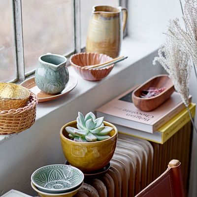 Pots de fleurs - Betje Pot de fleurs pour support, Jaune, Grès  - BLOOMINGVILLE MULTIBRAND HOUSE