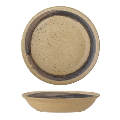 Everyday plates - Solange Soup Plate, Nature, Stoneware  - BLOOMINGVILLE