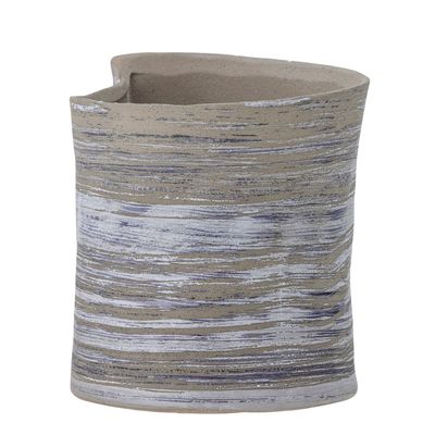 Flower pots - Adelle Flowerpot, Grey, Stoneware  - BLOOMINGVILLE MULTIBRAND HOUSE