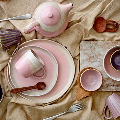 Assiettes au quotidien - Louisa Assiette, Rose, Grès  - BLOOMINGVILLE MULTIBRAND HOUSE