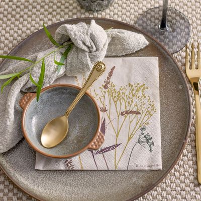 Serviettes - Sirri Serviette, Nature, FSC® Recycled, Papir Pack of 20 - BLOOMINGVILLE MULTIBRAND HOUSE