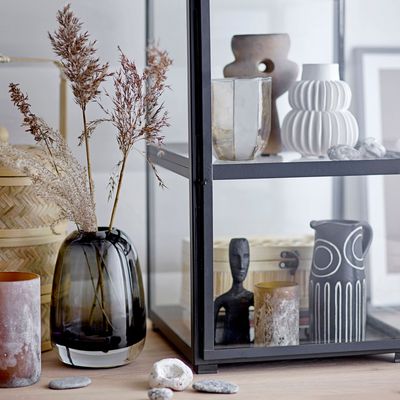 Vases - Adjo Vase, Grey, Glass  - BLOOMINGVILLE MULTIBRAND HOUSE