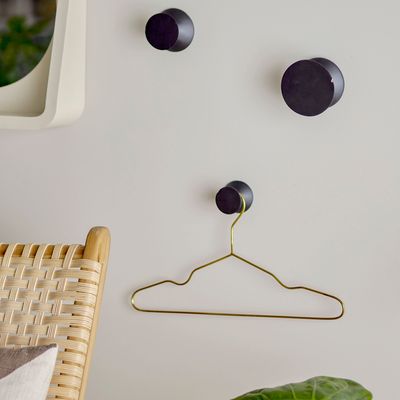 Mounting accessories - Boston Hook, Black, Rubberwood Set of 3 - BLOOMINGVILLE MULTIBRAND HOUSE
