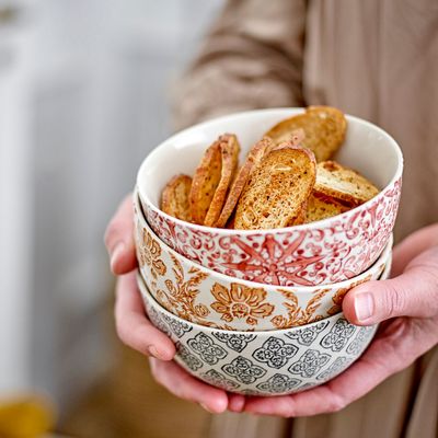 Bowls - Genia Bowl, Brown, Stoneware Set of 3 - BLOOMINGVILLE MULTIBRAND HOUSE