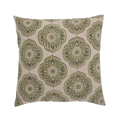 Cushions - Nicolina Cushion, Green, Linen - CREATIVE COLLECTION