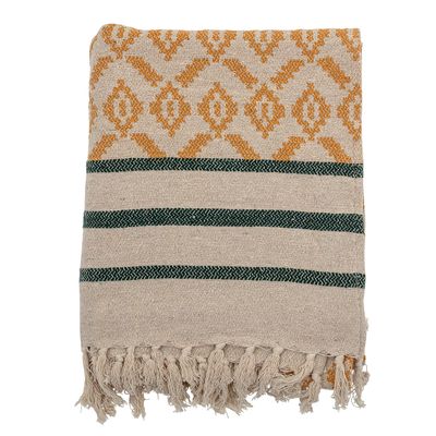 Plaids - Fini Plaid, Jaune, Coton recyclé  - BLOOMINGVILLE MULTIBRAND HOUSE